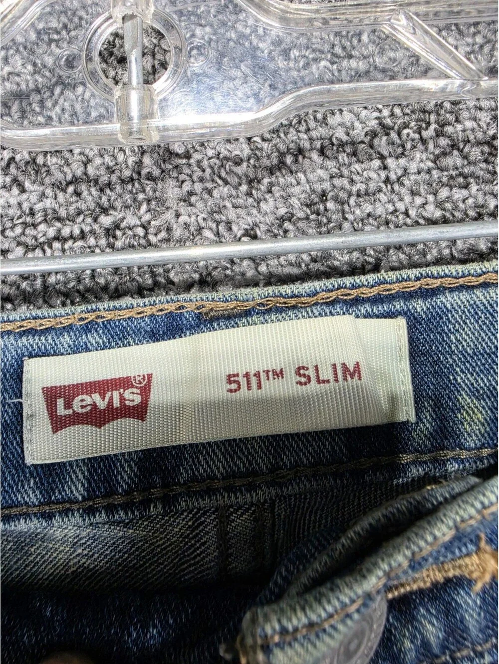 Levi's 511 Slim Fit Light Wash Blue Stretch Denim Jeans 5-Pocket Reg 10
